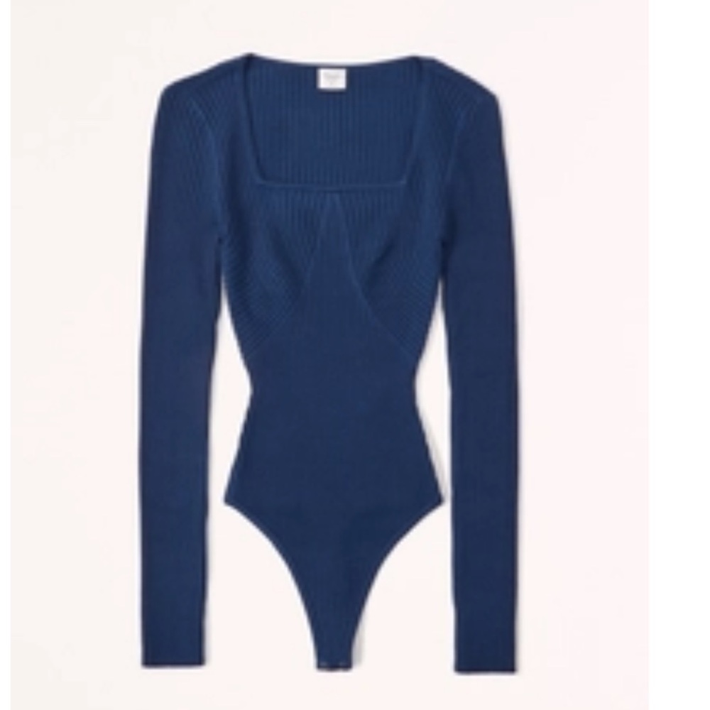 Abercrombie & Fitch Deep Blue Ribbed Bodysuit